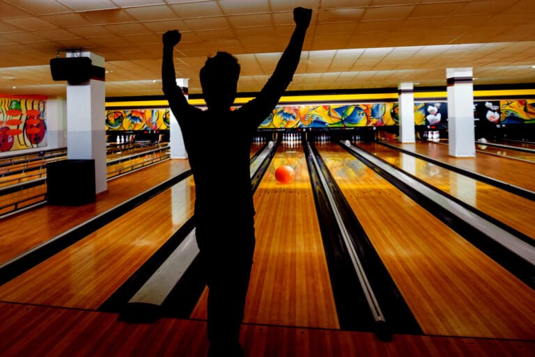 Group bowling trip with young people from Brighter Days Residential